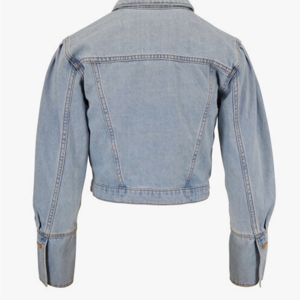 Veronica Beard Denim Pouf Sleeve Jean Jacket - Picture 2 of 6